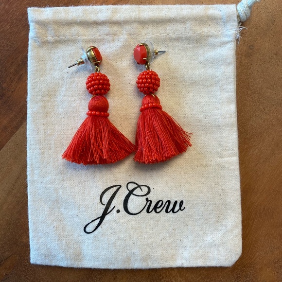 J. Crew Jewelry - J. Crew Tassel Ball Earrings